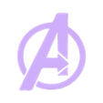 16 b.stl MARVEL AVENGERS LOGO KEY CHAIN