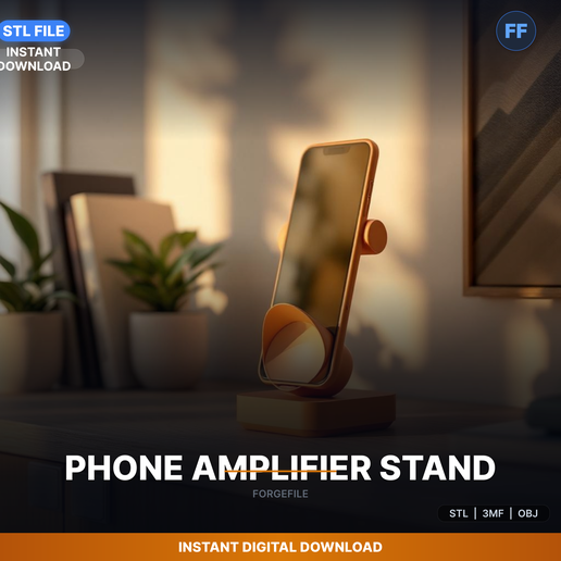 Phone Speaker Amplifier Stand, Passive Acoustic - 3D Printable STL File