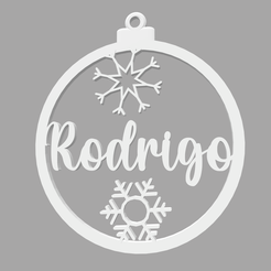Captura-de-ecrã-2021-11-18,-às-01.19.15.png STL file RODRIGO - Bola de Natal com Nome - Ornamento・3D printing template to download