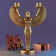 render_30.png Egyptian Isis Statue Goddess Sculpture candleholder