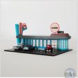 008.jpg 60's Drive-in diner diorama for Hot Wheels / diecasts 1:64