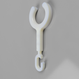 Duschstangenharken-render-2.png Shower curtain hooks - 3D print file | Customizable | 3D print | U-shape and L-shape | Robust & durable | Showers | Walkable