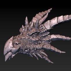 for-renderhub.jpg Fichier OBJ Tête de dragon・Objet imprimable en 3D à télécharger, 3DPrintArt