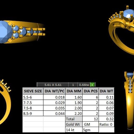 Solitary Diamond Ring 3D model