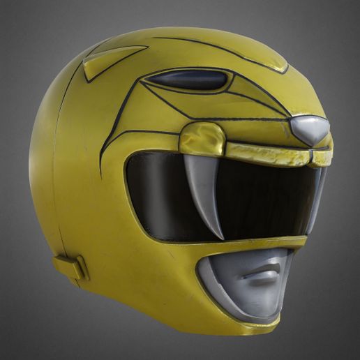 🪖 Power Rangers Mighty Morphin Yellow Ranger Helmet for Cosplay・ STL ...