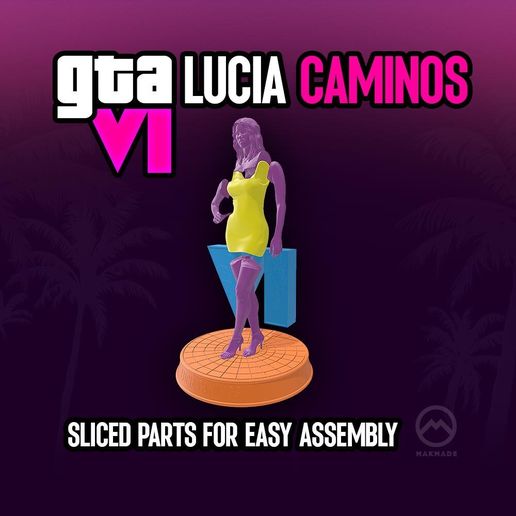 GTA6 LUCIA NIGHTCLUB OUTFIT - Premium Statue STL File for 3D  printingCults