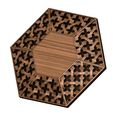 hexa-mouch-07.JPG Moucharabieh hexagonal tile and ceiling ornament 3D print model