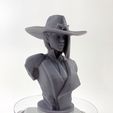 ashe_bust_cured.jpg Archivo STL gratis Busto Ashe - Overwatch・Diseño de impresión 3D para descargar, mrnorbi