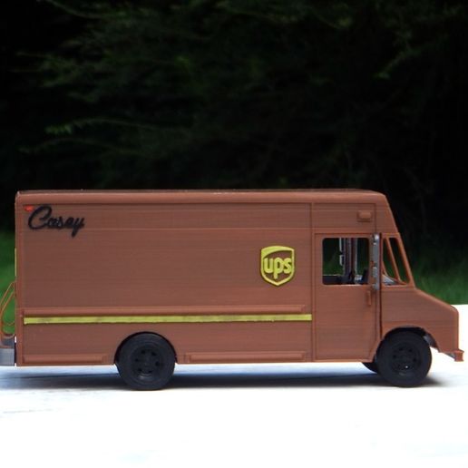 UPS Truck - Repaired Front Wheel 3D model