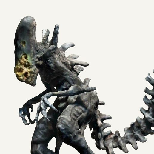 Xenomorph Alien Big Chap sculpture 3D scan obj and stl