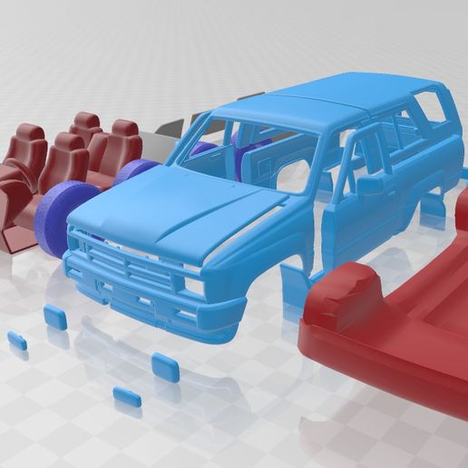 Toyota 4Runner 1986 – STL Model with Multiple Separate Parts