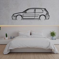 bedroom.jpg Wall Art Car VW Volkswagen Golf 4