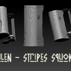 ZBrush Document ulen Stripes.png STL file SQUONK MECH MOD "ULEN - STRIPES"・3D printable model to download, JuanCruzGuimil-OnaModsBF