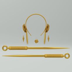 01.jpg 3D file Spy X Family Yor Forger Weapon and Accessories set. Manga, Anime, props, cosplay・Design to download and 3D print