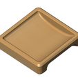 1-pocket-square-tray-03.jpg Square one pocket serving tray relief 3D print model