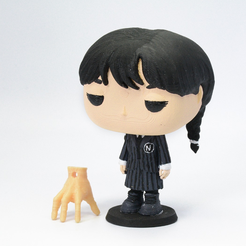 3D printing WEDNESDAY ADDAMS - MERLINA - FUNKO POP • made with Ender 3  v2・Cults