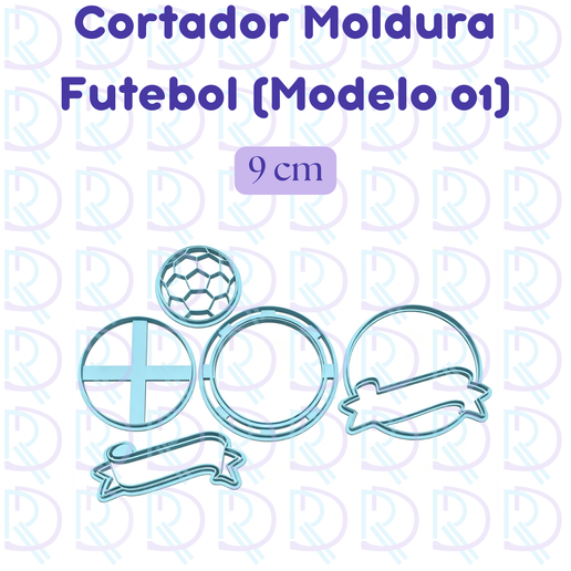 Cortador Moldura Futebol (Modelo 01) - 9 cm