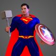 t_00000.jpg Superman Holding Mjolnir Statuette