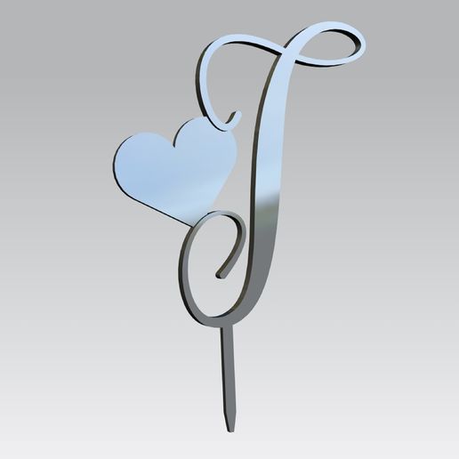 t letter images in heart