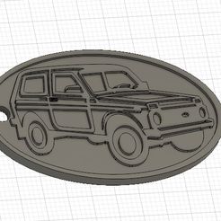 lada.jpg STL file Lada niva keychain・3D printer design to download