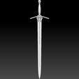 Preview04.jpg Geralt Steel Sword - Netflix Version 3D print model