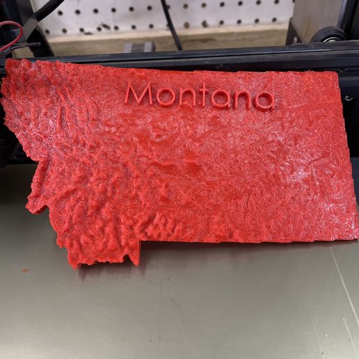 Montana Topo Map 3D model