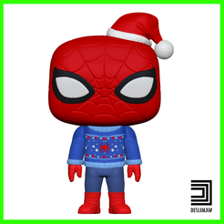 Spiderman-xmas-01.png Archivo 3D SPIDER MAN Christmas Xmas FUNKO POP WHAT IF MARVEL・Modelo para descargar y imprimir en 3D