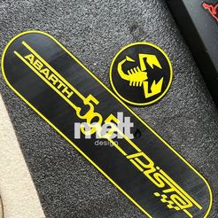 Custom Dashboard Badge Logo For Fiat / Abarth 500 & 595 (Glossy, UK Made)