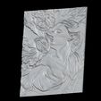 2.jpg Elegante panel de escultura en relieve de mujer con flor
