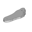 PERSPECTIVA.png Key ring in the shape of a foot
