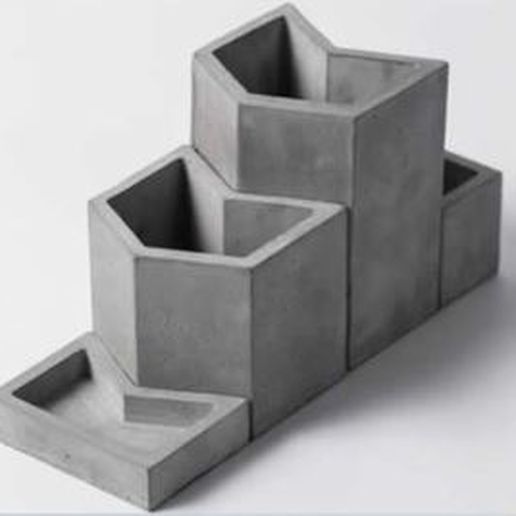 Modern Geometric Flower Pot 3D model