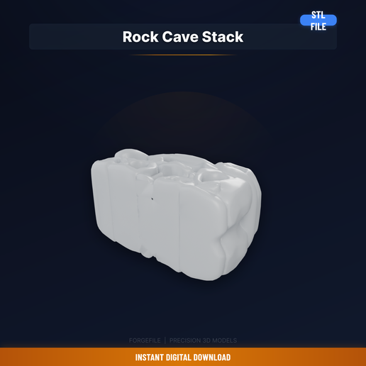 Stacked Rock Cave Aquarium Decoration, Multiple Entrance - 3D Printable STL File