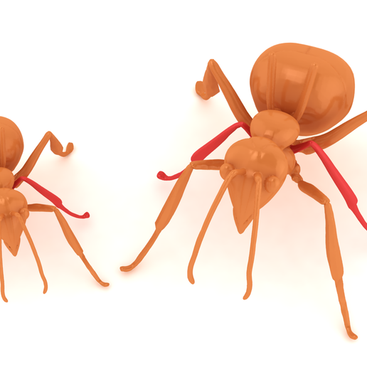 Stylized Glossy Ant Miniatures