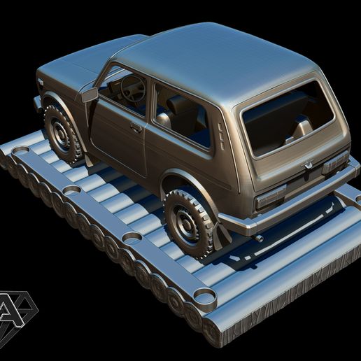 13.jpg Ausstellung - Niva auf einem Floß