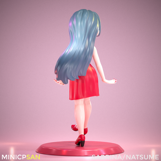 05.png Sabrina / Natsume - Elegant Red Dress - Pokémon Anime Figure - 3D Printing