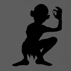 Capture.jpg Fichier STL Gollum - Smeagol - 2D・Modèle à télécharger et à imprimer en 3D