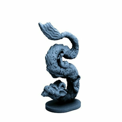 RiverDragon.png Free STL file River Dragon (18mm scale)・3D printer model to download