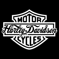 00091.png STL file Harley Davidson logo keychain・3D printable model to download