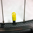 bike-peace-yellow.png STL file Peace Car Truck Bike Van Tire Tyre Wheel Valve Stem Caps Cover・3D print object to download