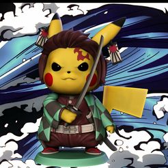 tanjiro.jpg Archivo STL Pikachu Tanjiro Cosplay・Modelo de impresora 3D para descargar