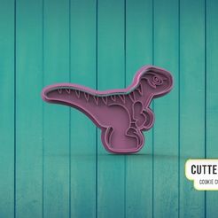 dino-jurassic.jpg Fichier STL Dinosaur Dinosaur Jurassic World Cookie Cutter・Plan à imprimer en 3D à télécharger