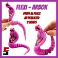 Copy-of-Copy-of-cults3D-1.jpg Pokemon Flexi Arbok articulated no supports snake cobra