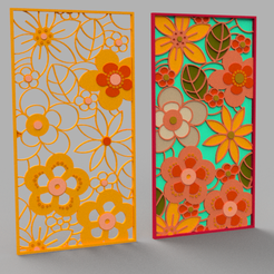 Panel-0301.png Download file panel 03 - flowers • 3D printing design, khaleel_mas