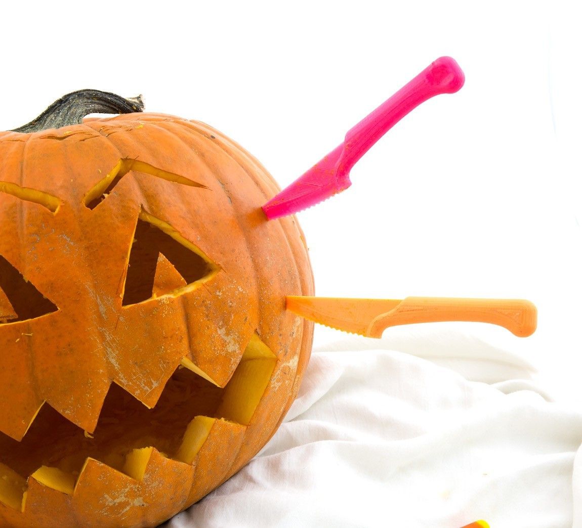 Kit Sculpture Citrouille Halloween - 19 Pièces Avec Couteaux, Emporte-Pièces INOX, Gabarits Et Marteau - Sécurité Et Créativité