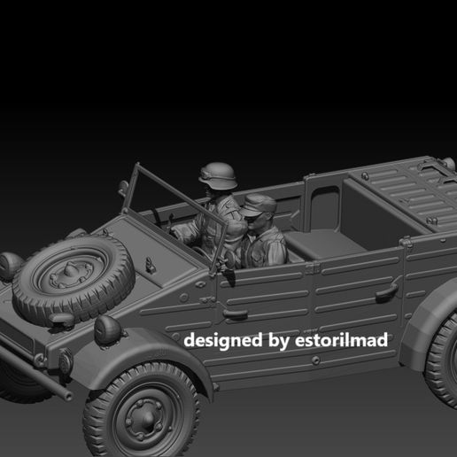 🫡 WW2 DRIVERS AFRIKA KORPS KUBELWAGEN - DAK・ STL File for 3D