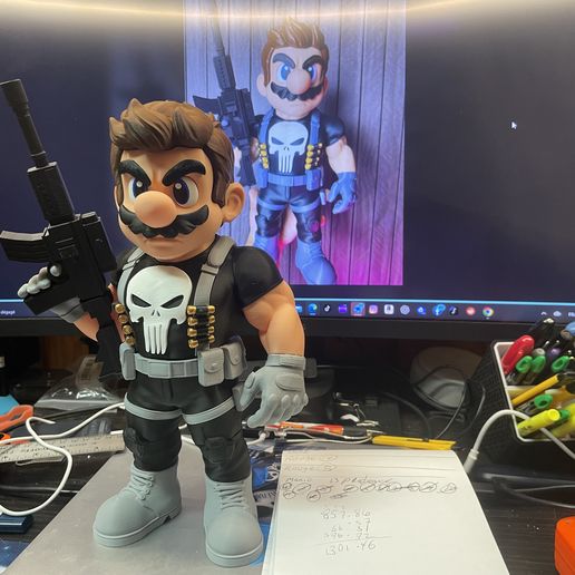 🐉 MARIO BROS PUNISHER (MULTIPART / NO AMS)・Impresión 3D con la