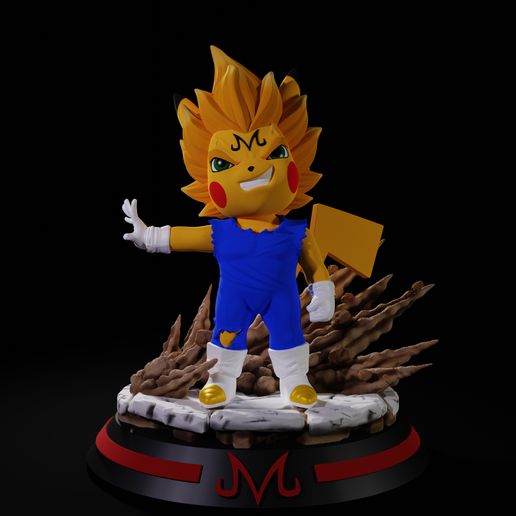 Pikachu cosplay Vegeta 3D model