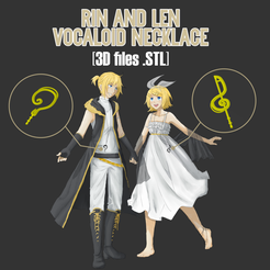 Rin-Len-Necklace-3D-files-STL.png Kagemine Rin and Len Vocaloid Synchronicity Necklace [ 3D Files .STL ]