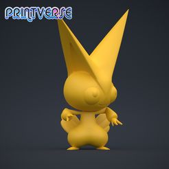Vicitini_Camera-2.png STL-Datei Victini Pokemon Figur kostenlos・Design für 3D-Drucker zum herunterladen, Printverse