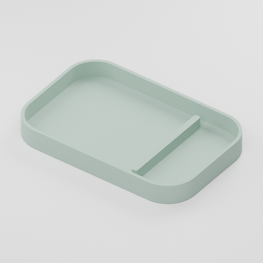 Divided key valet tray — KeyBasin | STL + STEP | JLF-195